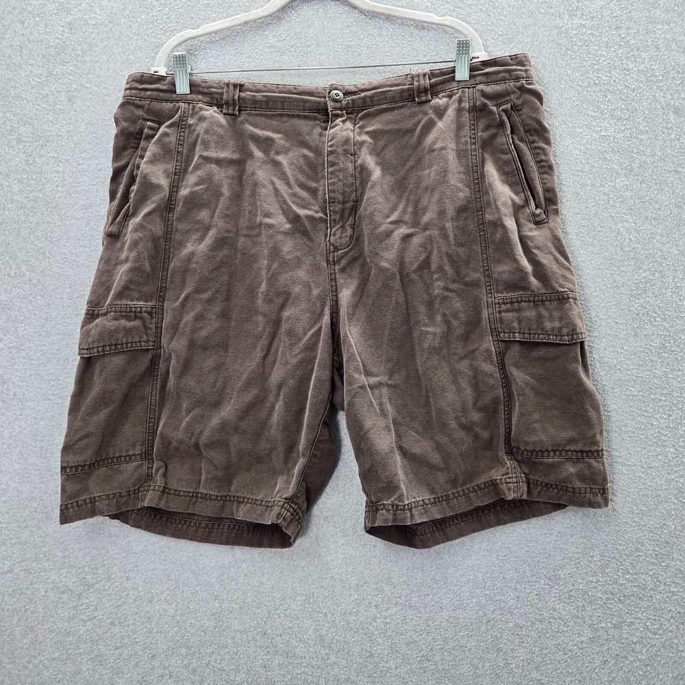 Tommy Bahama Men Shorts 40 Brown Cargo Canvas Outdoor Hiking Relax